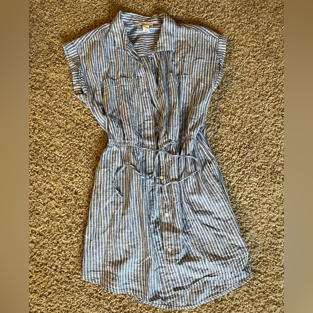 Japna Blue and White Striped Shirt